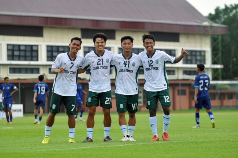 Sapu Bersih, Tim Sepak Bola Jatim Lolos PON dengan Nilai Sempurna