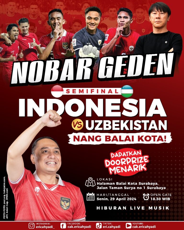 Kerjasama dengan MNC Group, Wali Kota Eri Cahyadi Gelar Nobar di Balai Kota Surabaya