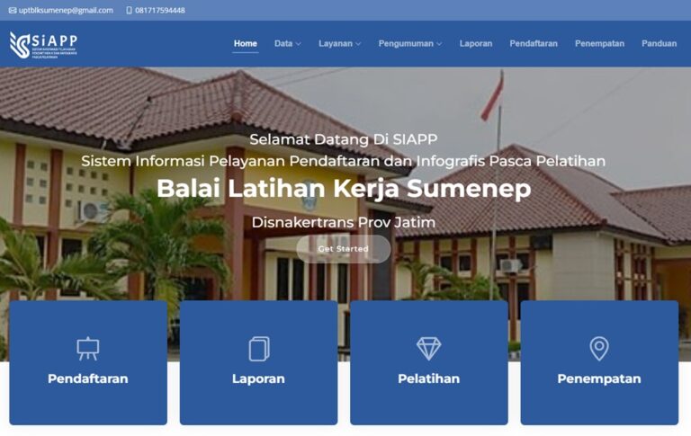 Kemudahan Layanan Pelatihan Kerja UPT BLK Sumenep melalui SIAPP