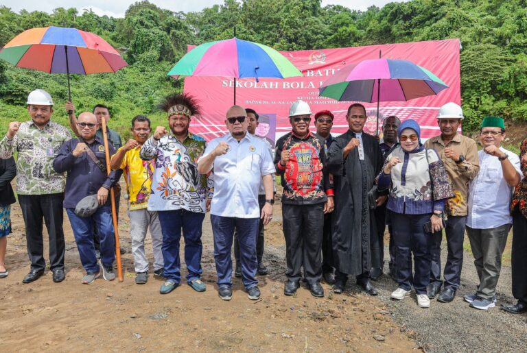Lakukan Peletakan Batu Pertama, LaNyalla Apresiasi Papua Barat Daya Genjot SDM di Pendidikan dan Olahraga