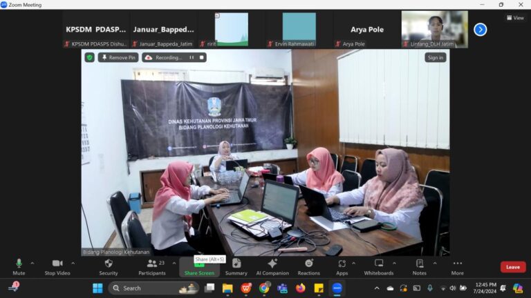 Dishut Jatim Paparkan Penyusunan Rencana Kerja FOLU Net Sink 2030