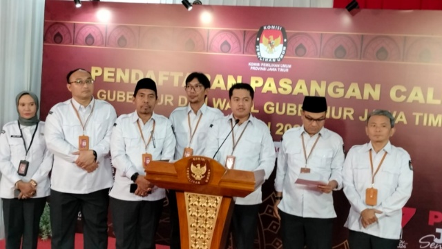 Resmi Ditutup. KPU : Ada Tiga Bacalon Ikut Daftar di Pilgub Jatim