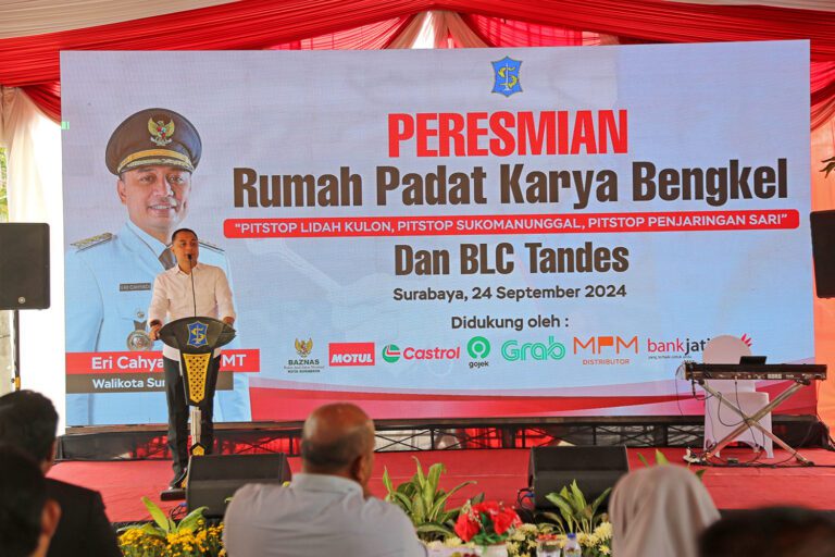 Pemkot Surabaya gandeng Berbagai Perusahaan, Luncurkan 3 Rumah Padat Karya Bengkel Pitstop Sekaligus