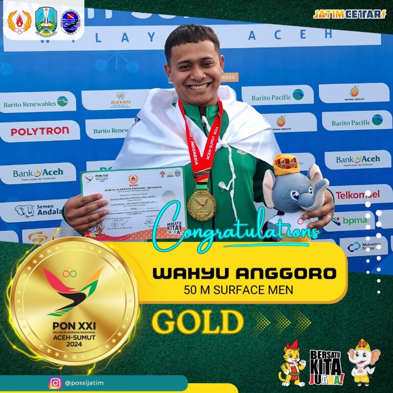 Atlet Selam Jatim Asal Kabupaten Pasuruan Raih Medali Emas Pada PON XXI