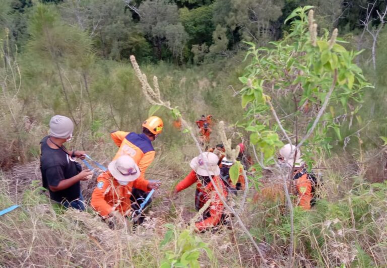 Bersama Tim Gabungan, TRC BPBD Jatim Temukan Lokasi Pendaki Hilang di Gunung Wilis