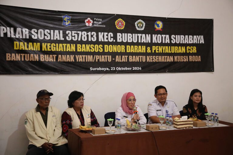 Pemkot Surabaya bersama Pilar Sosial Kecamatan Bubutan Gelar Baksos hingga Donor Darah