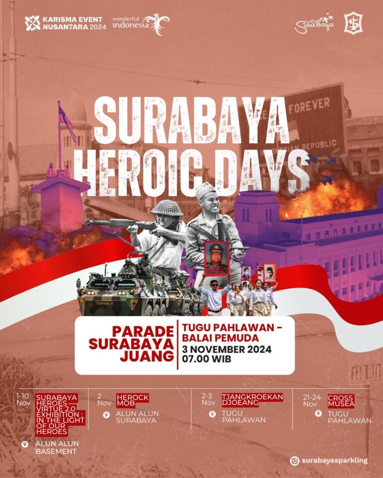 Rangkaian Surabaya Heroic Days 2024, Parade Surabaya Juang Masuk Karisma Event Nusantara Kemenparekraf RI