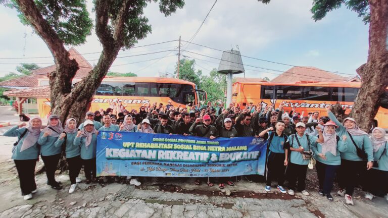 Pemprov Jatim dan UPT RSBN Malang Gelar Kegiatan Rekreatif-Edukatif untuk Penyandang Disabilitas Netra