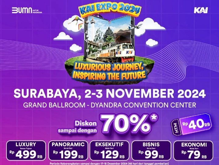 KAI Expo 2024 Hadir di Surabaya, Dapatkan Kejutan Promo Tiket dan Promo Menarik