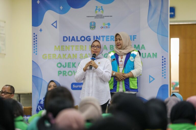 Kunjungi UPT PPA Provinsi Jawa Timur,Menteri PPPA Berdialog dengan Perempuan Ojek Online