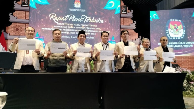 Rekapitulasi Pilkada Jatim 2024 Selesai. Berikut Hasilnya Dari 38 Kab/Kota