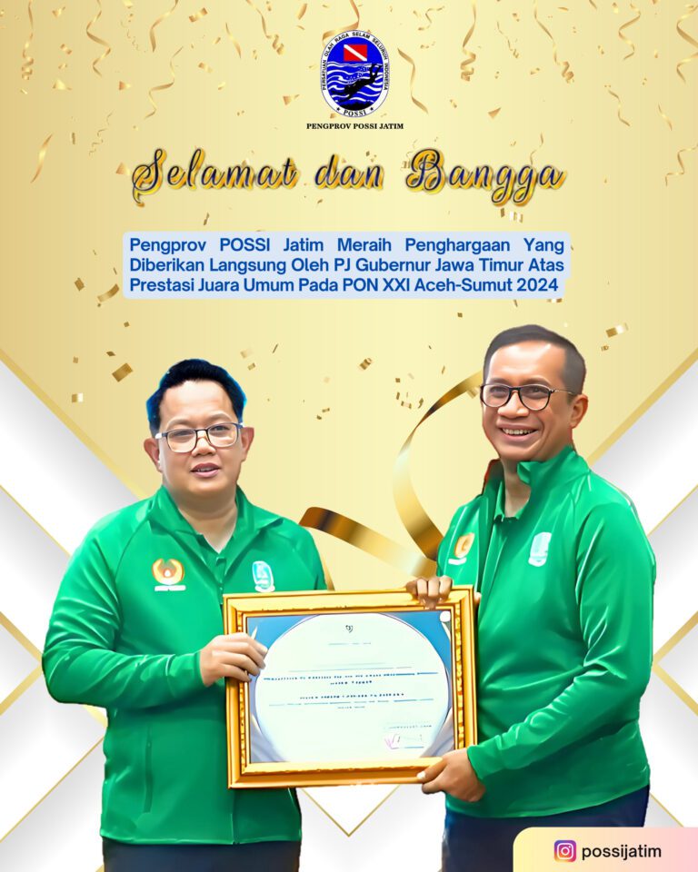 Penghargaan dari Pj Gubernur, Pacu POSSI Jatim Terus Bina Atlet