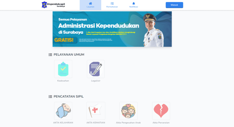 31 Layanan Adminduk Surabaya Bisa Diakses Mandiri Lewat Gawai