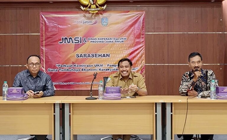 Kembangkan UKM, JMSI Jatim Gandeng Diskop UKM Gelar Sarasehan