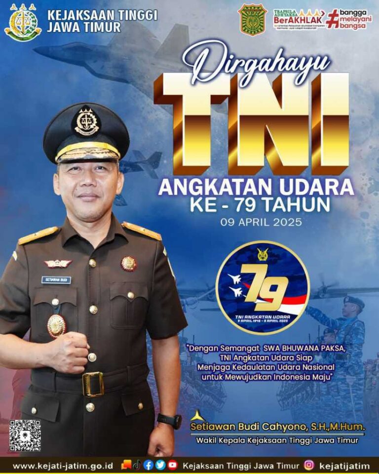 HUT ke-79 TNI AU, Wakajati Jatim: TNI AU Semakin Jaya dan Kuat