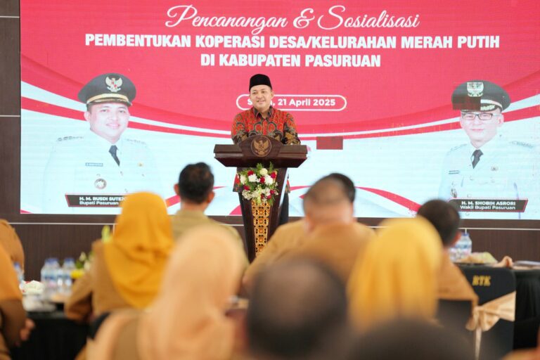 Bupati Pasuruan Canangkan Pembentukan Koperasi Desa Merah Putih