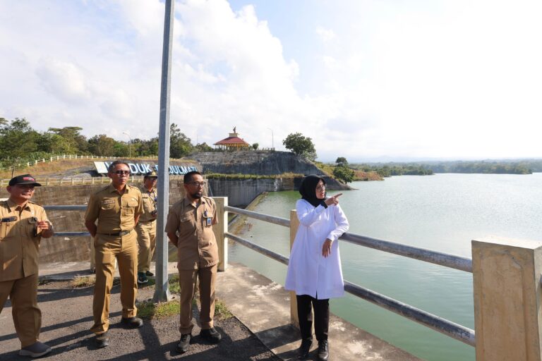 Jaga Ketahanan Pangan Saat Musim Kemarau, Bupati Ipuk Tinjau Waduk Bajulmati