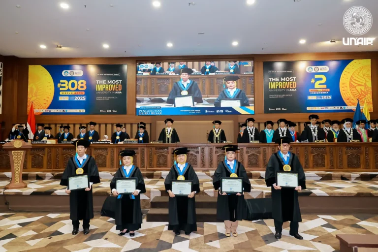 Kukuhkan 5 Guru Besar FST, Rektor UNAIR Singgung Kebermanfaatan Alam