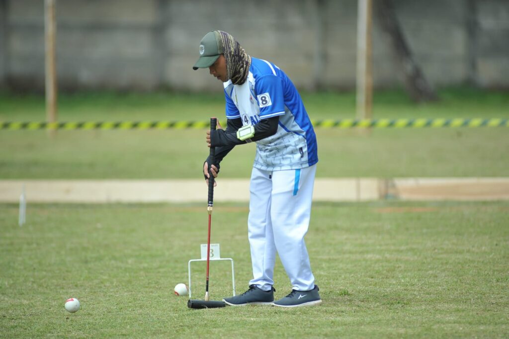 Cabor gateball yang digelar di Lapangan Sepak Bola Kusuma Agro Wisata.