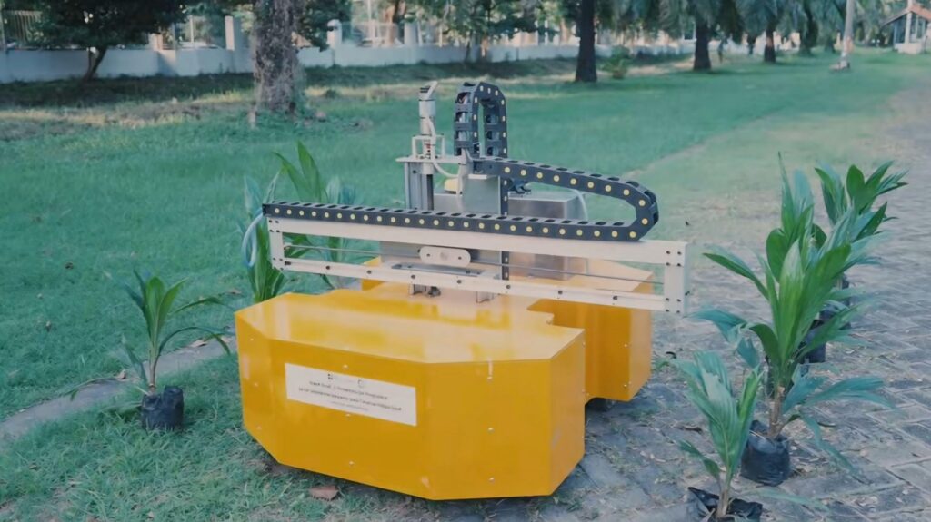 iFovib-G, robot cerdas hasil riset ITS yang dirancang untuk mendeteksi dini penyakit Ganoderma boninense pada tanaman sawit sebelum gejalanya tampak di permukaan