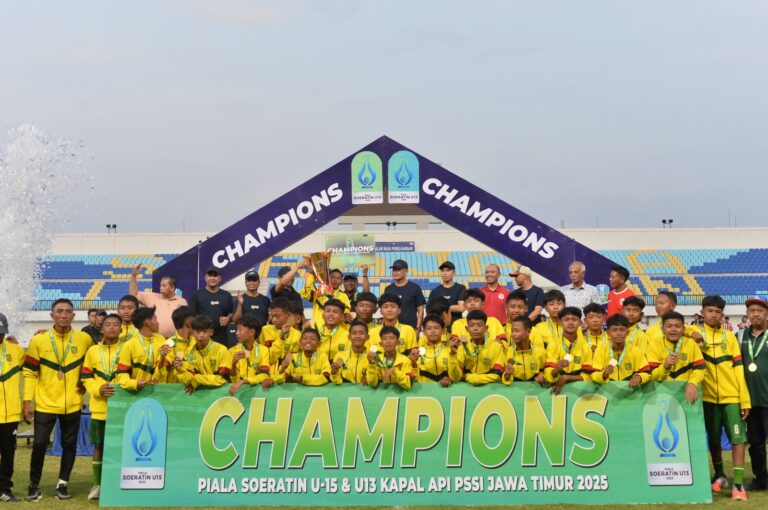 Menang Tipis 1-0 atas IM, Deltras FC Raih Gelar Back to Back Juara Piala Soeratin U-15 Jatim