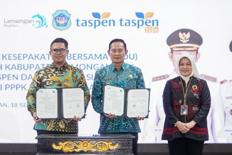 Jamin Kesejahteraan ASN, Pemkab Lamongan Teken MoU Dengan PT Taspen 