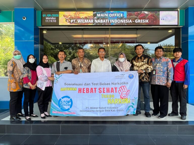 PT Wilmar Nabati Indonesia dan BNNK Gresik Gencarkan Upaya Cegah Narkoba di Tempat Kerja