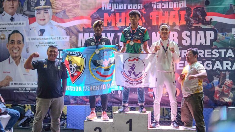 Ketua MI Jatim Baso Juherman Apresiasi Pembinaan Daerah, Muaythai Jawa Timur Juara Umum Kejurnas NTB 2025