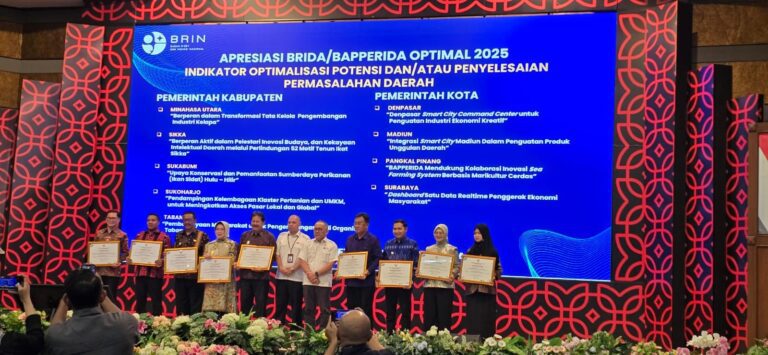 Surabaya Sabet Penghargaan BRIN, “Dashboard Satu Data Realtime” Jadi Solusi Optimal Gerakkan Ekonomi Warga