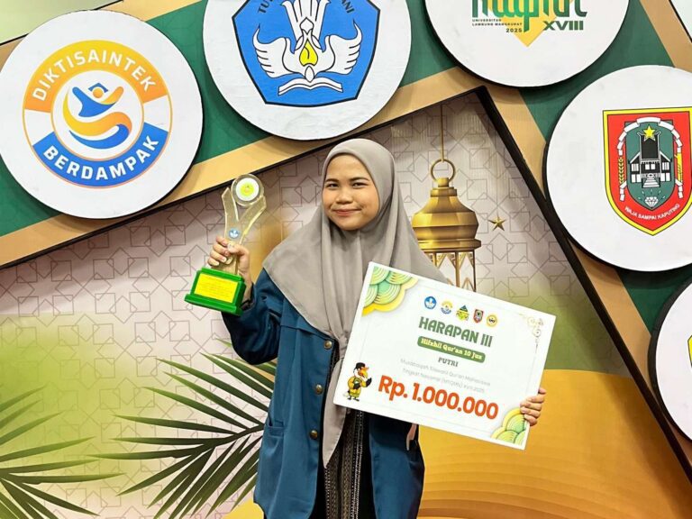 Berkat Tekad dan Ketekunan, Natasya Raih Juara Harapan III MHQ 10 Juz MTQMN XVIII