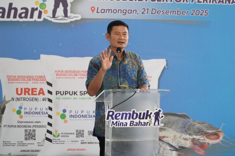 Kabupaten Lamongan Jadi Pilot Project Simulasi Penebusan Pupuk Subsidi Sektor Perikanan