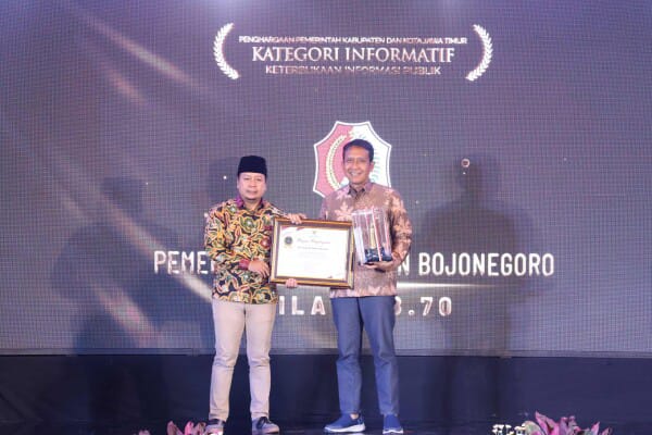 Bojonegoro Raih Penghargaan Keterbukaan Informasi Awards Jawa Timur 2025 Kategori Informatif