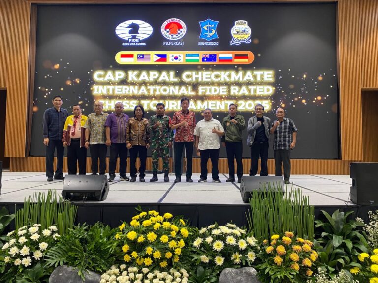 Cap Kapal Checkmate International FIDE Rated Chess Tournament 2025 Diikuti 8 Negara, Dorong Sport Tourism Surabaya