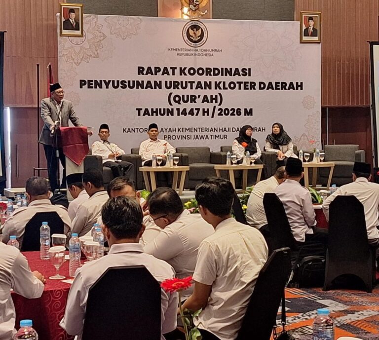 Rakor Kanwil Kemenhaj Jatim Bahas Urutan Kloter dan Kesiapan Penyelenggaraan Haji 1447 H/2026 M
