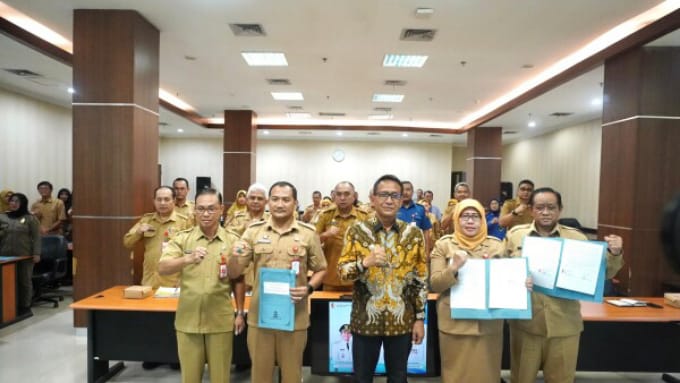 Wujudkan Ketertiban Dan KetenteramanSatpol PP dan 19 OPD Lingkup Pemkab Bojonegoro Tandatangani Komitmen Sinergitas Bersama