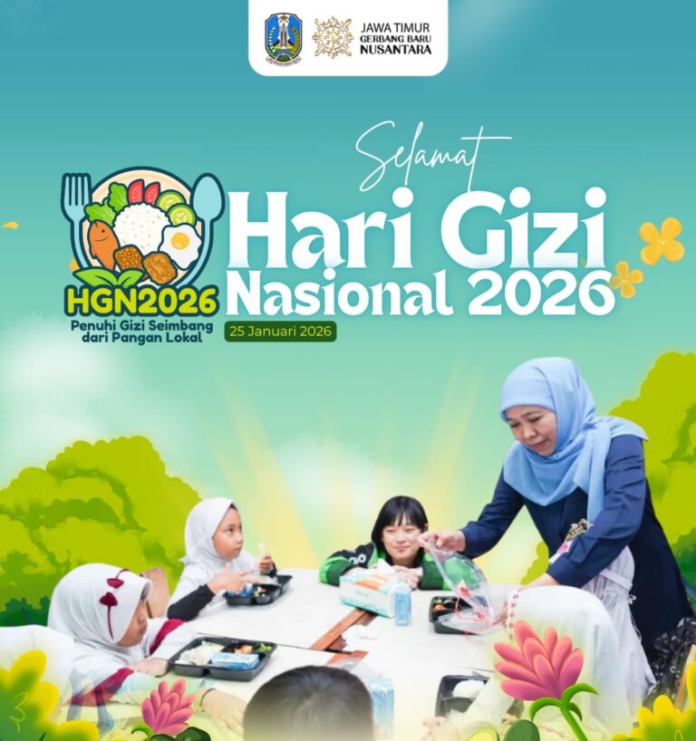 Di Hari Gizi Nasional, Gubernur Khofifah Komitmen Perkuat Gizi Masyarakat Lewat Jatim Sehat Sebagai Fondasi Peningkatan Kualitas SDM