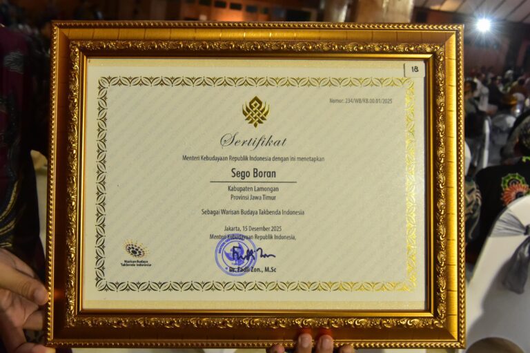 Sego Boran Resmi Ditetapkan Sebagai Warisan Budaya Takbenda Indonesia