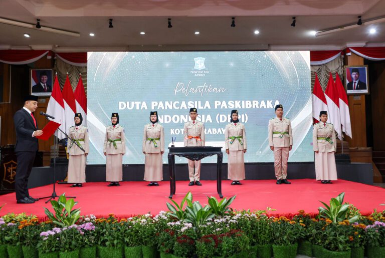 Duta Pancasila Paskibraka Dilantik, Pemuda Surabaya Siap Turun ke Kampung