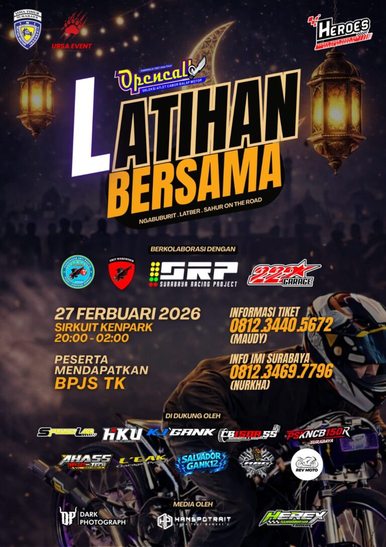 IMI Surabaya Gelar Open Call Latber, Siapkan Database dan Sekolah Balap Atlet Muda