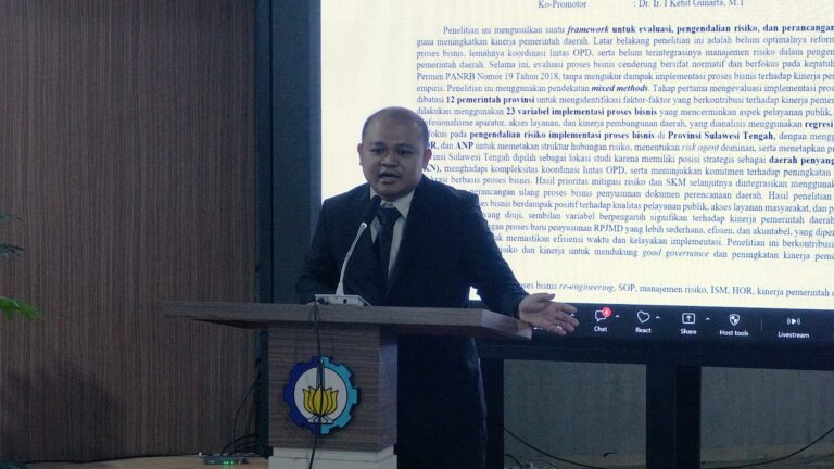 Doktor ITS Tawarkan Kerangka Kerja untuk Pemerintah Daerah