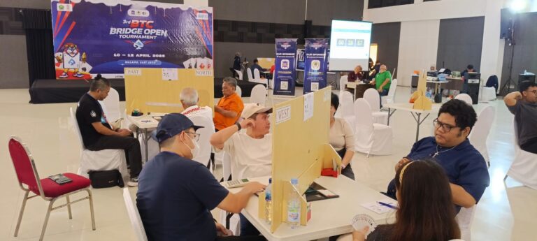 Diikuti 46 Tim Bridge, Atlet Nasional dan Tim Singapura Bersaing di BTC Open