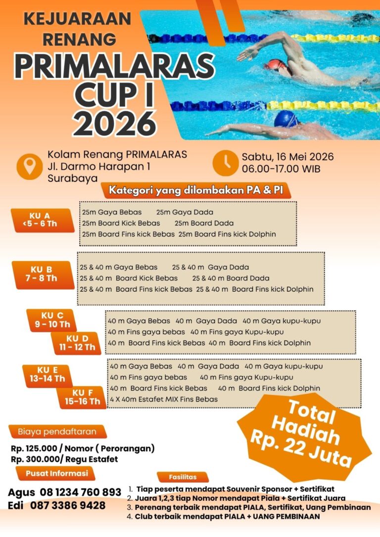 Kejuaraan Renang PRIMALARAS CUP I 2026