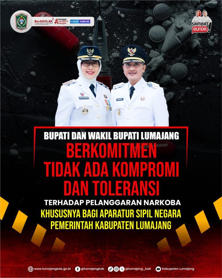 Bupati Lumajang: Tanpa Kompromi, ASN Terlibat Narkoba Disanksi Tegas hingga Pemberhentian