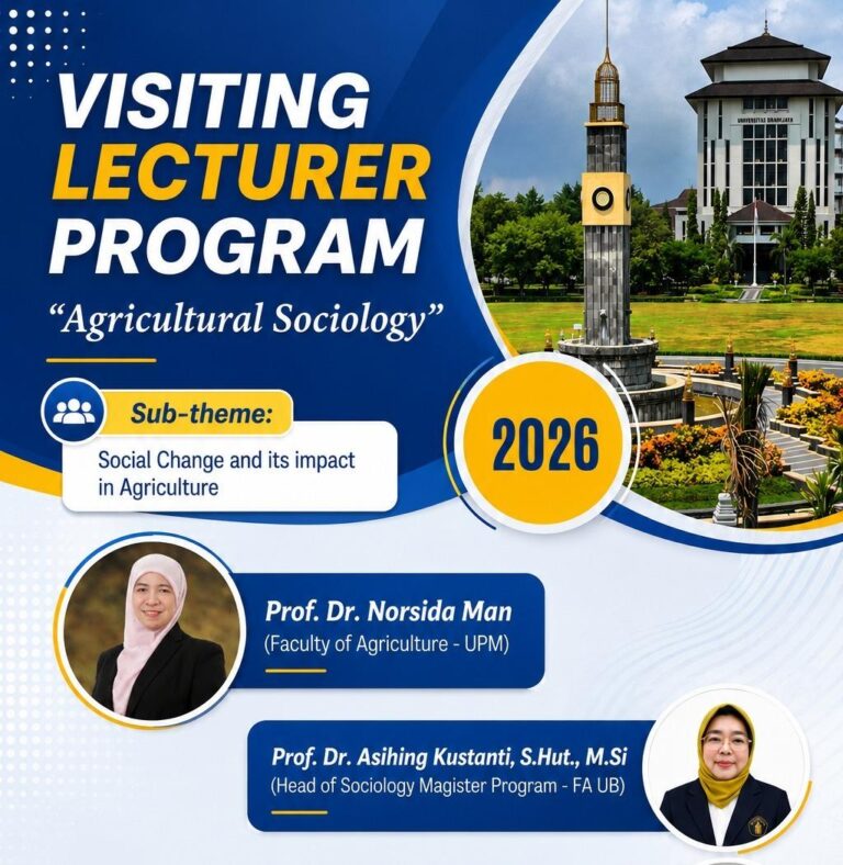 Visiting Lecturer Program Bahas Dampak Perubahan Sosial terhadap Pertanian Modern