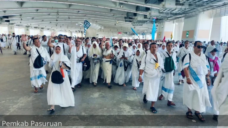 Tangis Bahagia Sambut Kedatangan Jamaah Haji Kabupetan Pasuruan