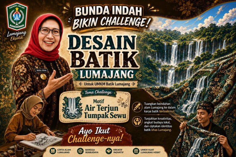 Motif Tumpak Sewu Jadi Inspirasi, Pemkab Lumajang Perkuat Batik Lokal dan Ekonomi Kreatif