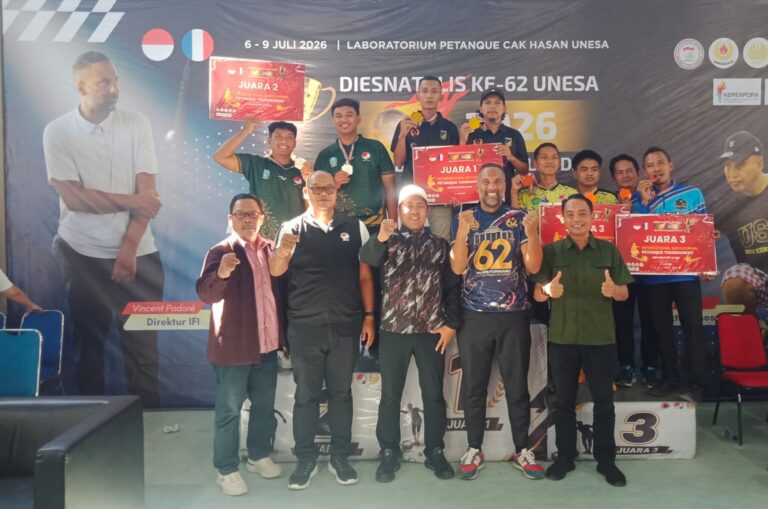 International Invitational Petanque UNESA 2026 Resmi Ditutup, Tabanan Dominasi, Jawa Timur Tampil Kompetitif