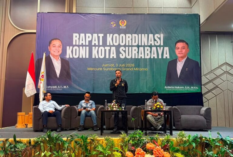 Rakor KONI Surabaya Serap Aspirasi Cabor, Masalah Fasilitas Latihan Langsung Dicarikan Solusi