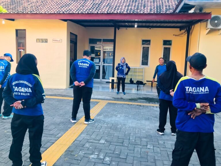 Tagana Kota Madiun Diajak Rutin Olahraga, Jaga Kebugaran di Usia 40 Tahun ke Atas