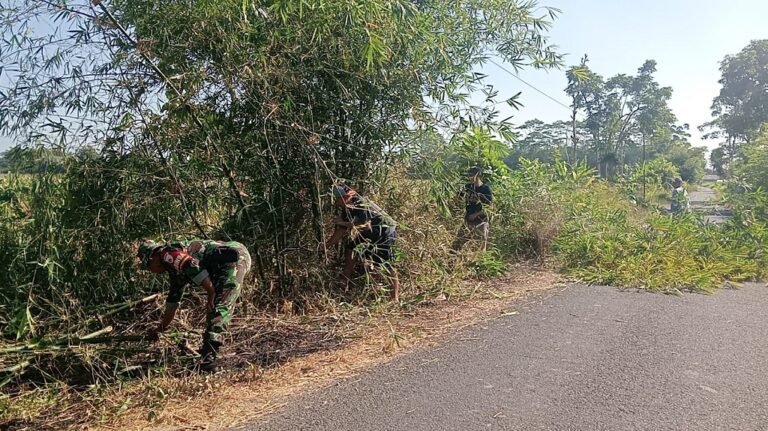 Gotong Royong Warga Sukorame Percantik Jalan Usaha Tani, Mobilitas Petani Kian Lancar